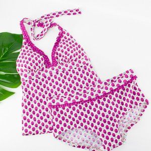 NEW Boden Tankini Swimsuit Halter Ruffle Floral